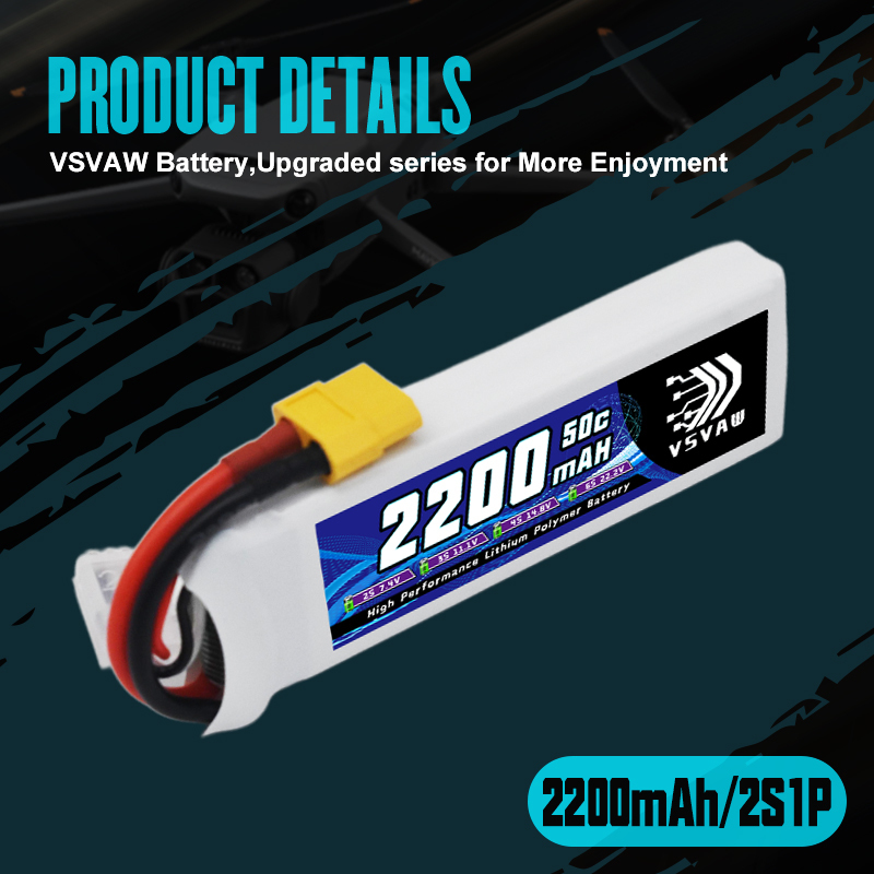 VSVAW 7.4V 2200mah 2S Drone Li - Drone Racing Battery ulasan dan harga