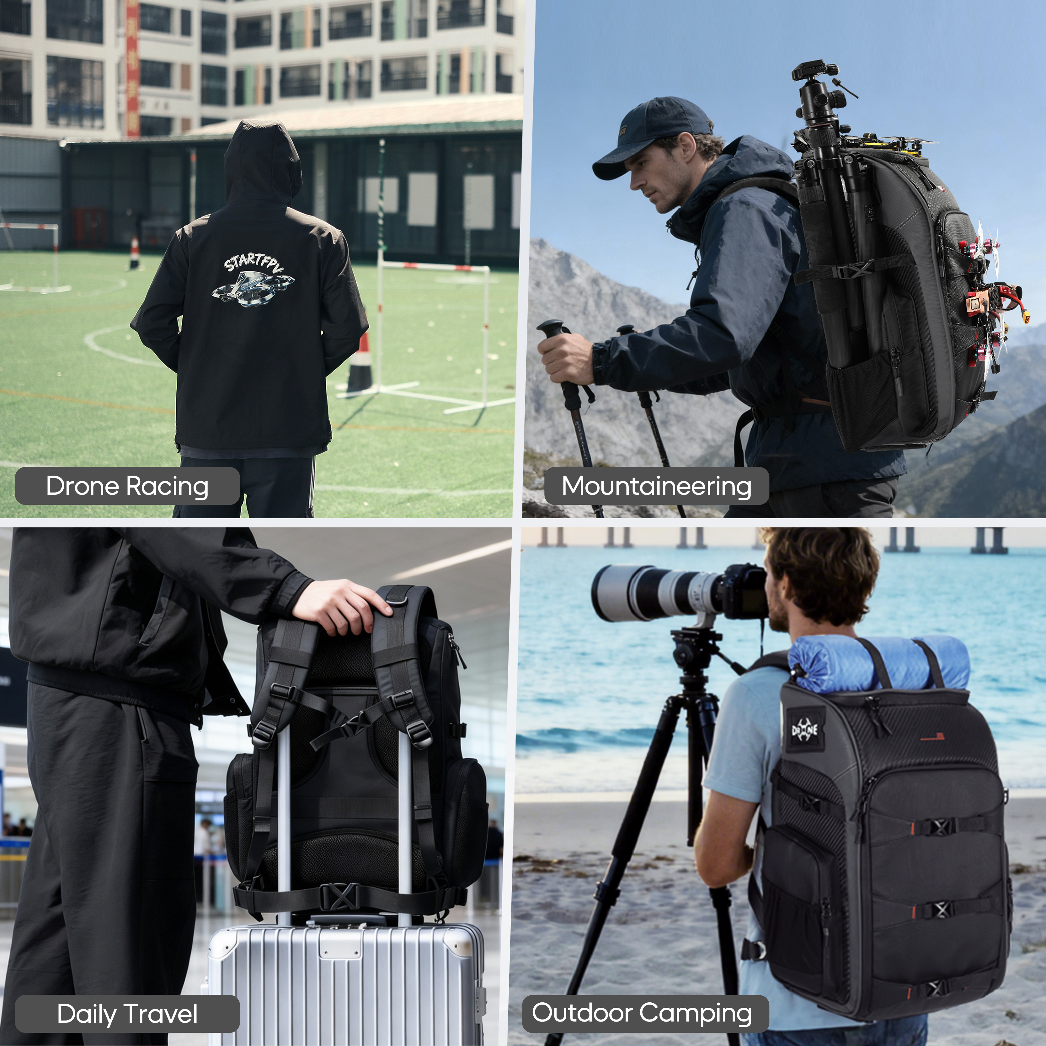 FPV Drone Backpack 40L Profess - Drone Racing Goggles ulasan dan harga